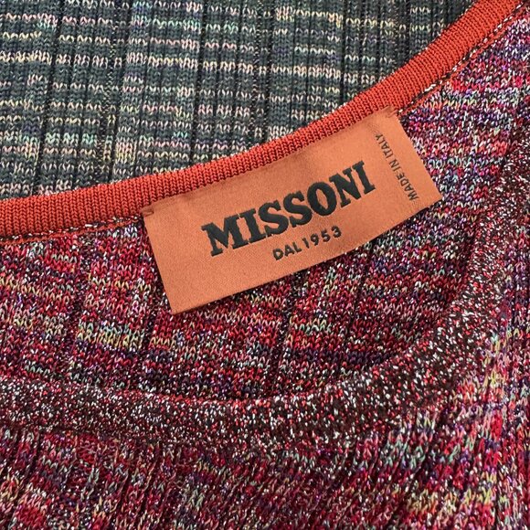 Missoni Ombré One-Shoulder Wool-Blend Knit Midi Dress - NWOT - Picture 7 of 10